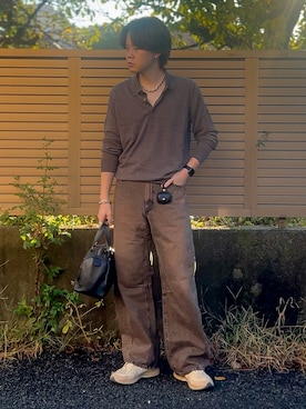 「アイテム（イヤリング）」を使った、ゐをりさん（メンズ・171cm）の秋コーディネート