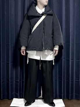 「HARE」｜「アイテム（ダウンジャケット/コート）」を使った、ゐをりさん（メンズ・171cm）の冬コーディネート