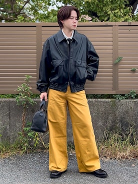 「アイテム（イヤリング）」を使った、ゐをりさん（メンズ・171cm）の秋コーディネート