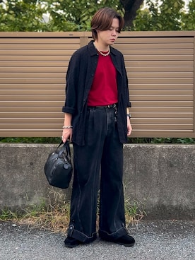 「アイテム（ボストンバッグ）」を使った、ゐをりさん（メンズ・171cm）の秋コーディネート