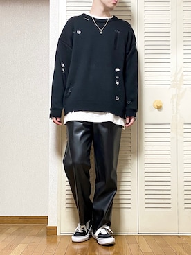 「HARE」｜「アイテム（スリッポン）」を使った、ゐをりさん（メンズ・171cm）の秋コーディネート