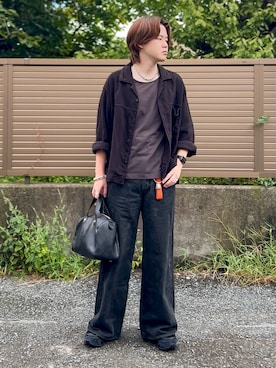 「アイテム（イヤリング）」を使った、ゐをりさん（メンズ・171cm）の秋コーディネート