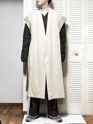 【新品】HAREハレ　ロングコート　白　サムエコート HARE（ハレ）の「サムエコート(HARE)（その他アウター）」 - WEAR