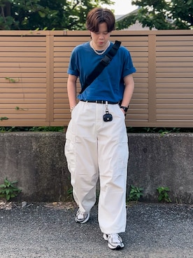 「アイテム（イヤリング、シルバー系）」を使った、ゐをりさん（メンズ・171cm）の夏コーディネート