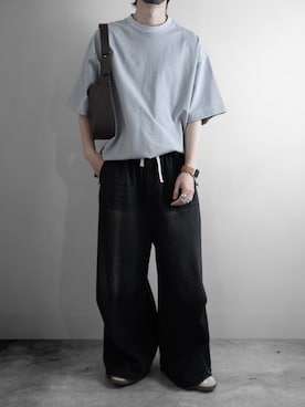 「REPRODUCTION OF FOUND（リプロダクションオブファウンド）のREPRODUCTION OF FOUND (リプロダクション オブ ファウンド) / GERMAN MILITARY TRAINER ジャーマントレーナー 1700L レザースニーカー（スニーカー、ホワイト系）」を使った、hopeさん（メンズ・168cm）の春コーディネート