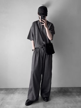 「ニットポロ」｜hopeさん（メンズ・168cm）の春コーディネート