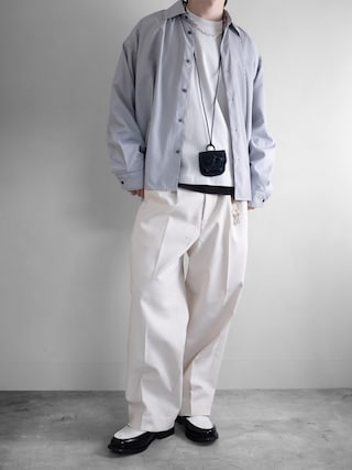 「RUUBON(ルーボン)の【RUUBON】airy regular collar shirt /エアリーレギュラーカラーシャツ/ストライプ(シャツ/ブラウス)」を使った、hopeさん(メンズ・168cm)の秋コーディネート