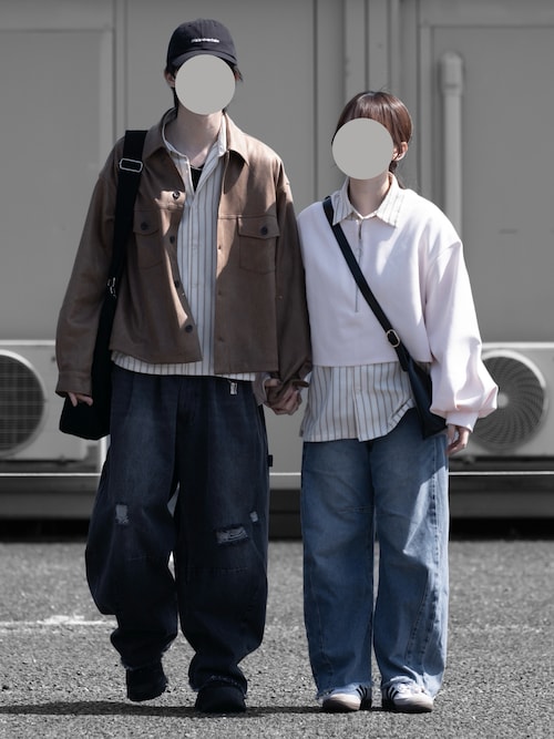 「SLICK（スリック）の【SLICK/スリック】Synthetic Leather Trucker Jacket/シンセティックレザートラッカージャケット / ショート丈（その他アウター）」を使った、hopeさん（メンズ・168cm）の春コーディネート