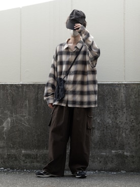 「RUUBON（ルーボン）のアイテム（帽子）」を使った、hopeさん（メンズ・168cm）の秋コーディネート
