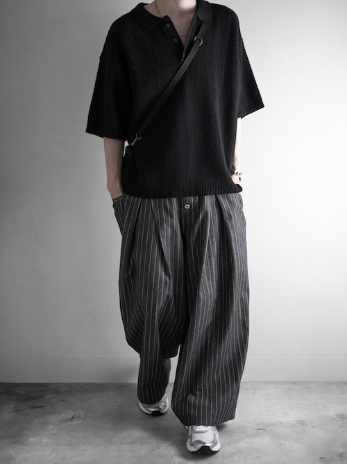 セール】【新色追加】ASSORT CROSS TUCK BAGGY PANTS / アソートクロス