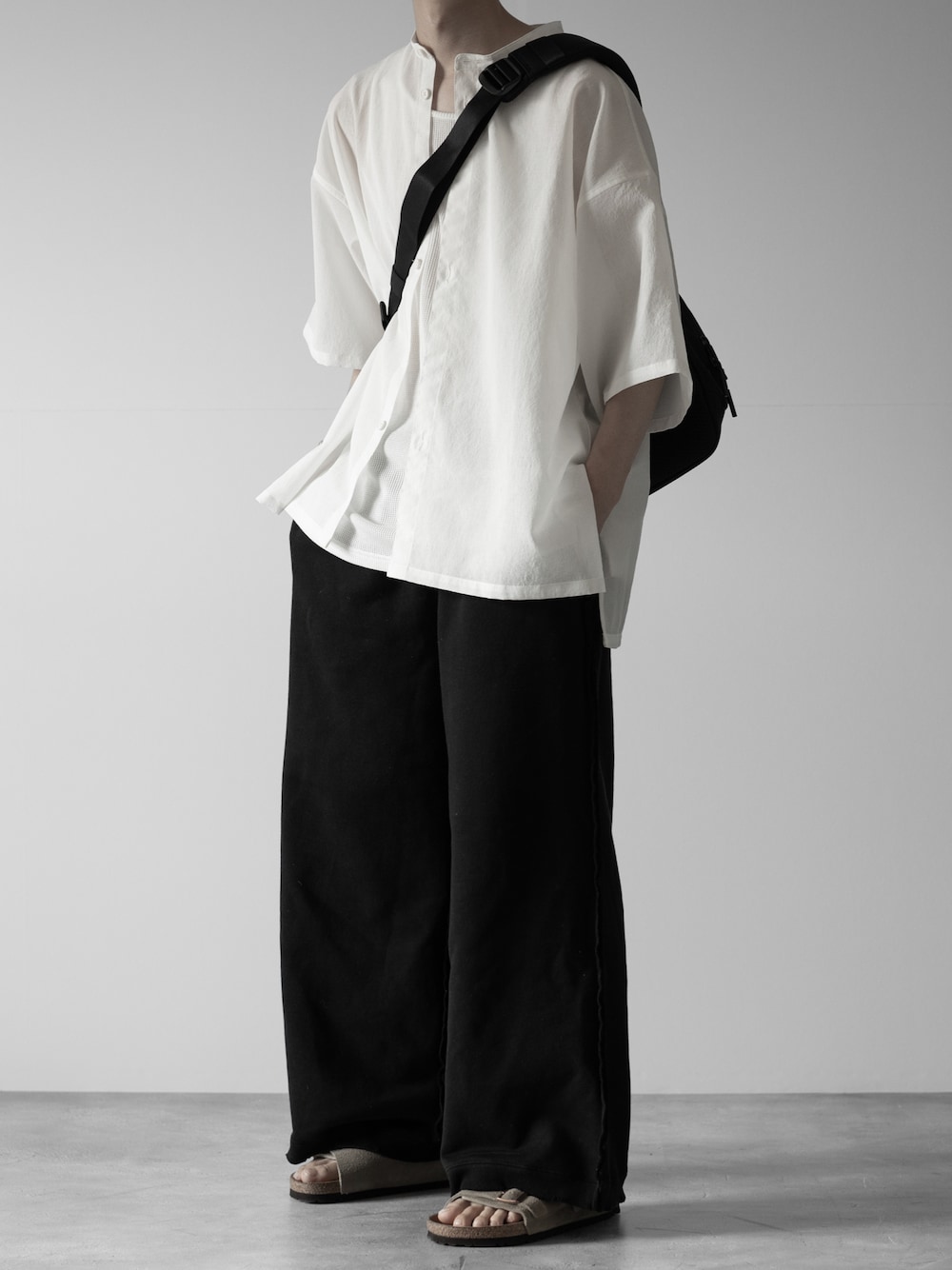 MUJI Labo 風を通す半袖シャツ ワイドパンツ セットアップ 【公式通販】