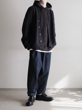 「RUUBON（ルーボン）のアイテム（パーカー）」を使った、hopeさん（メンズ・168cm）の秋コーディネート