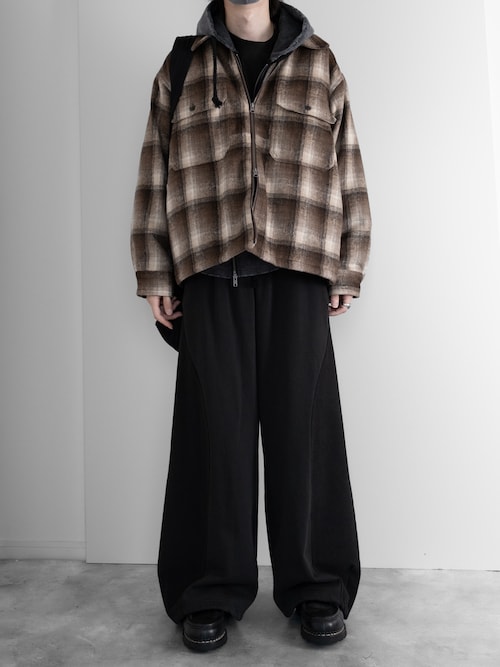 本日限定値下げshaggy double coat シャギーダブルコート RUUBON】shaggy double zip box jacket / シャギーダブルジップ