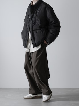 「RUUBON（ルーボン）のアイテム（ダウンジャケット/コート）」を使った、hopeさん（メンズ・168cm）の秋コーディネート