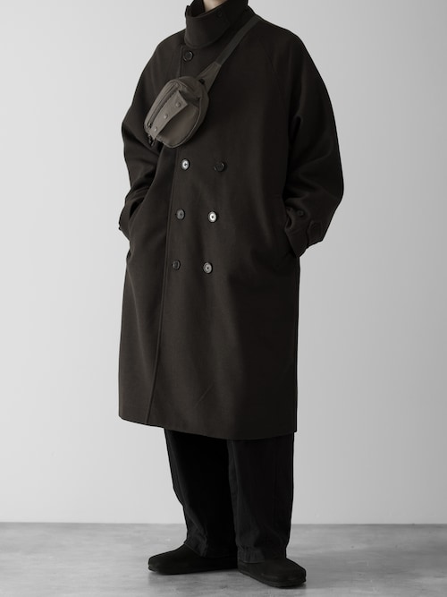 【RUUBON】 melton double chester coat / メルトン ダブル チェスターコート