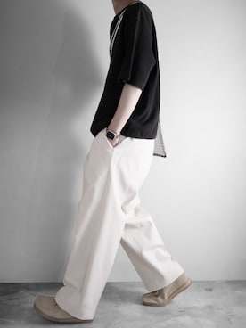 「Clarks（クラークス）のアイテム」を使った、hopeさん（メンズ・168cm）の夏コーディネート