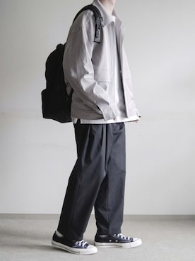 「CREARE -LINO-（クレアーレリノ）のアイテム（ブルゾン）」を使った、hopeさん（メンズ・168cm）の秋コーディネート