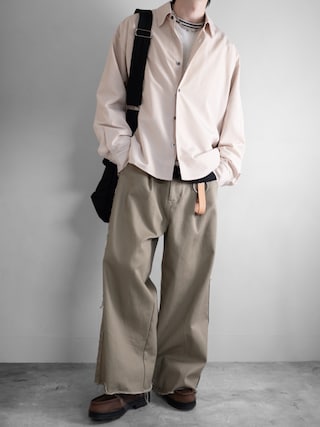 「RUUBON(ルーボン)の【RUUBON】airy regular collar shirt /エアリーレギュラーカラーシャツ/ストライプ(シャツ/ブラウス)」を使った、hopeさん(メンズ・168cm)の秋コーディネート