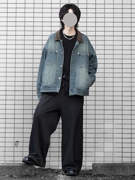 「アイテム（カバーオール）」を使った、hopeさん（メンズ・168cm）の秋コーディネート