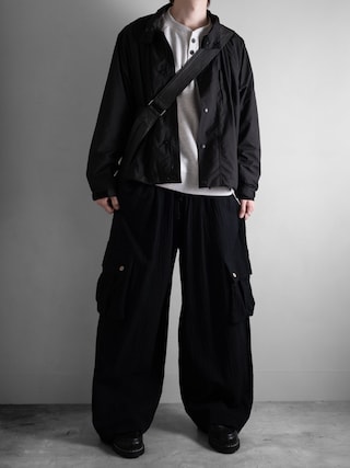 「RUUBON(ルーボン)の【RUUBON】henley neck logo sweat / ヘンリーネックロゴスウェット(スウェット)」を使った、hopeさん(メンズ・168cm)の秋コーディネート
