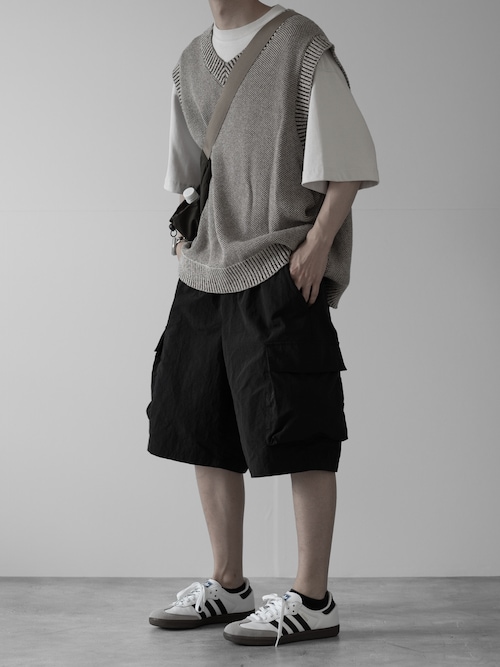 【RUUBON】７G melange knit vest /７G メランジ ニットベスト