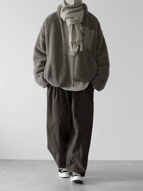 【RUUBON】 high neck boa jacket / ハイネック ボアジャケット