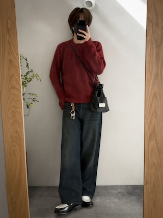 「RUUBON(ルーボン)の【RUUBON】vintage washed straight denim pants / ヴィンテージ ウォッシュド ストレートデニムパンツ(デニムパンツ)」を使った、hopeさん(メンズ・168cm)の秋コーディネート