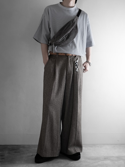 「RUUBON（ルーボン）の【RUUBON】rustic basic big Tee / ラスティック ベーシック ビッグ Tシャツ（Tシャツ/カットソー）」を使った、hopeさん（メンズ・168cm）の春コーディネート