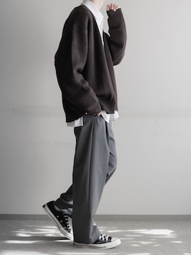 「ダークグレー」｜hopeさん（メンズ・168cm）の冬コーディネート
