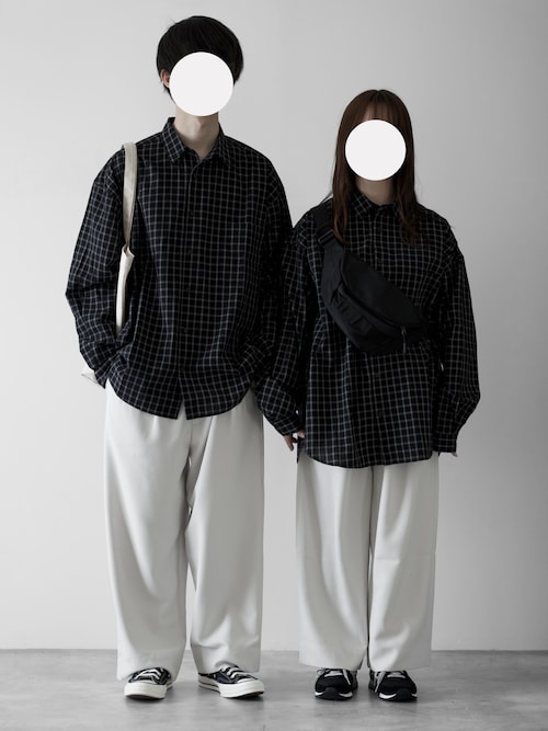 【RUUBON】TC check regular shirt / TC チェック柄 レギュラーシャツ