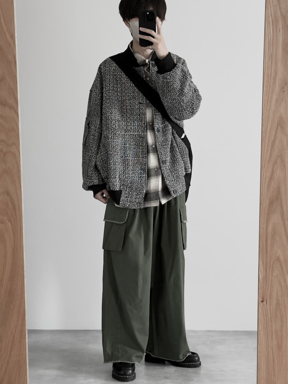 THE TOKYO/ザトウキョウ】 アーリーツイードコクーンブルゾン
