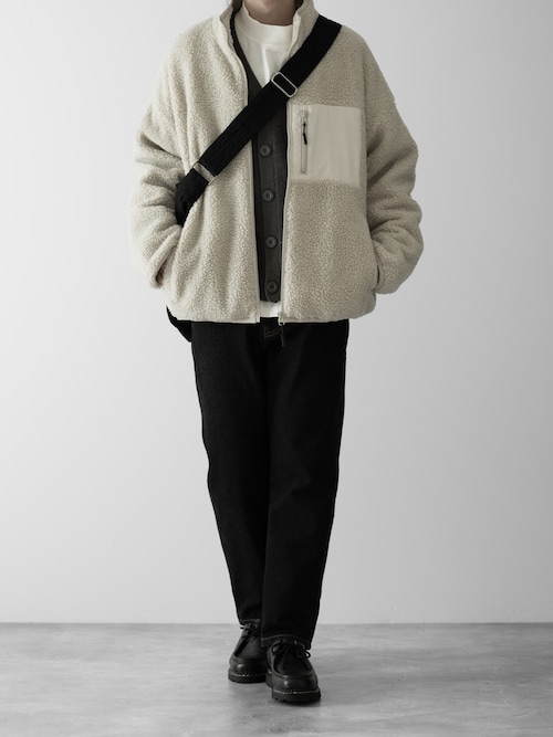 【RUUBON】 high neck boa jacket / ハイネック ボアジャケット