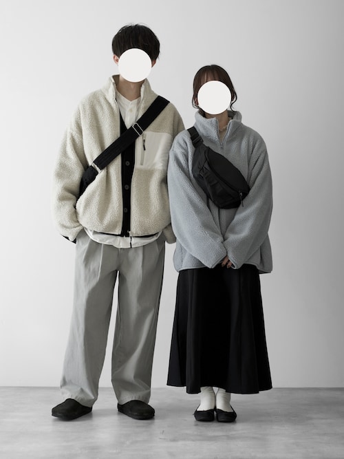 【RUUBON】 high neck boa jacket / ハイネック ボアジャケット