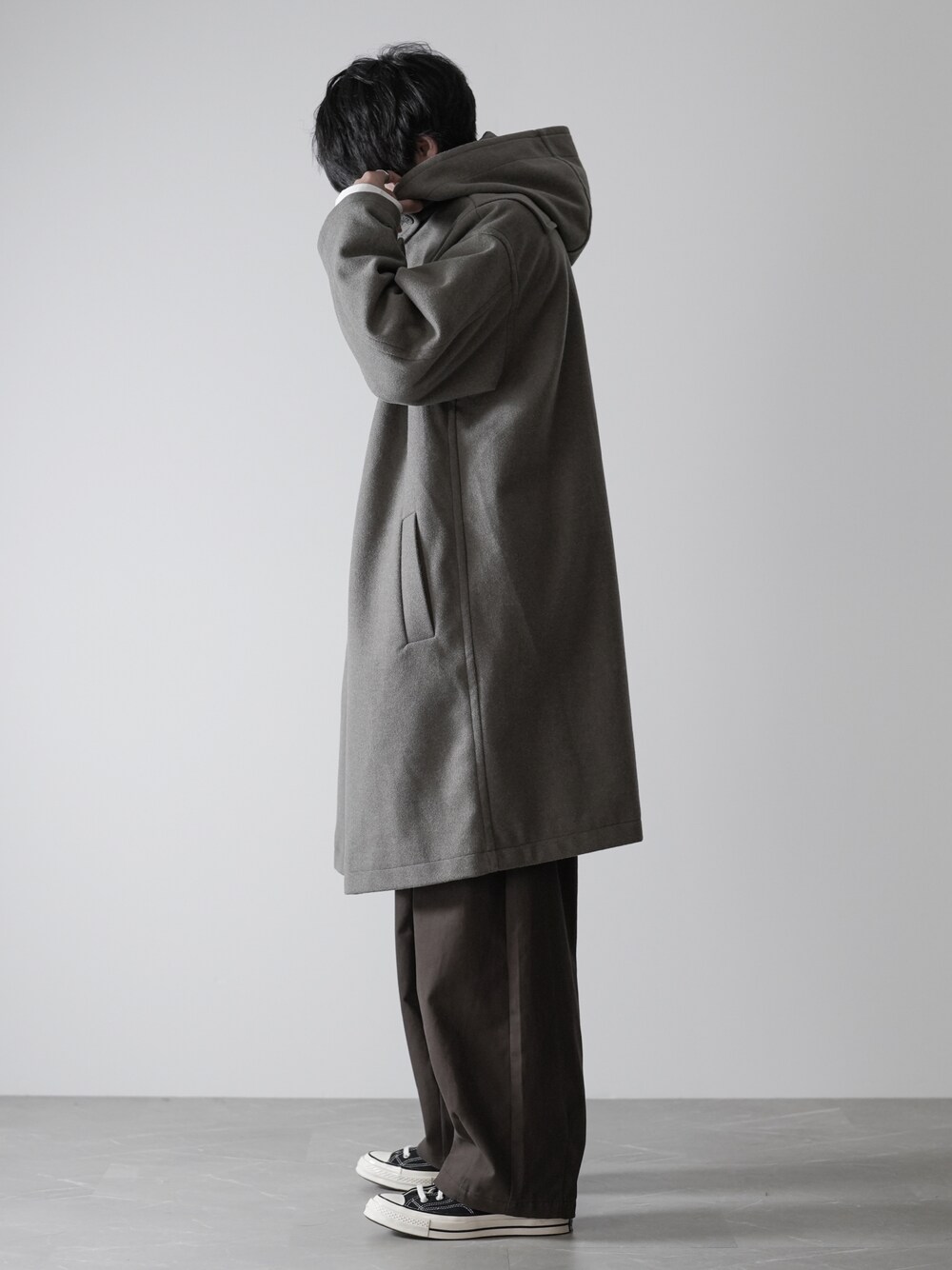 RUUBON ボリュームダッフルコート RUUBON ダッフルコート コート 「RUUBON」melton volume duffle