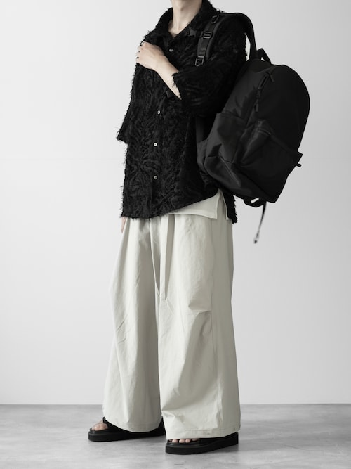 【RUUBON】fringe jacquard half sleeve shirt / フリンジジャガードハーフスリーブシャツ