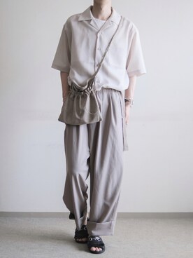 「shiki tokyo（シキトウキョウ）のアイテム（パンツ）」を使った、hopeさん（メンズ・168cm）の夏コーディネート