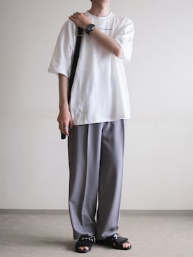 「CREARE LINO」｜「アイテム（サンダル）」を使った、hopeさん（メンズ・168cm）の夏コーディネート