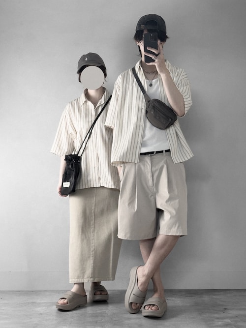 「OOFOS(ウーフォス)のOOFOS/ウーフォス/OOmega OOahh(サンダル)」を使った、hopeさん(メンズ・168cm)の春コーディネート