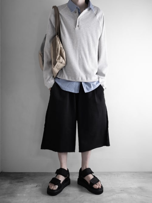 「RUUBON(ルーボン)の【RUUBON】henley neck long sleeve Tee/ヘンリーネック ロングスリーブTシャツ/ロンT(Tシャツ/カットソー)」を使った、hopeさん(メンズ・168cm)の春コーディネート
