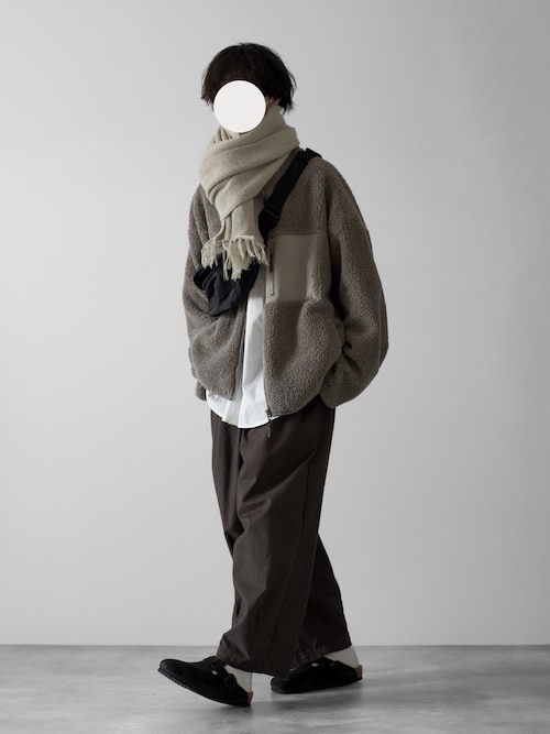 【RUUBON】 high neck boa jacket / ハイネック ボアジャケット