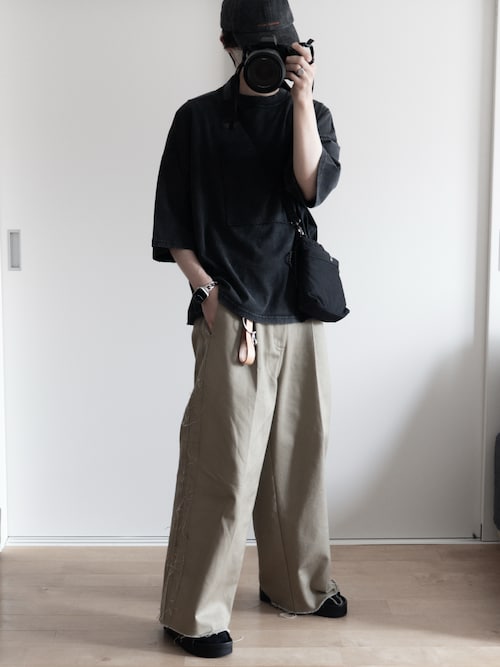 【RUUBON】damage pigment cotton Tee / ダメージピグメントコットンTシャツ