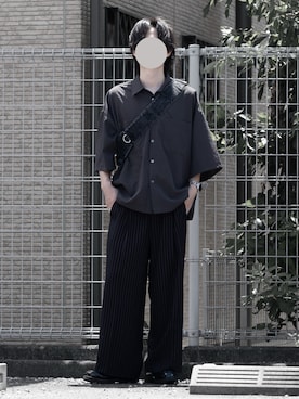 「RUUBON（ルーボン）の【RUUBON】double pocket box shirt / ダブルポケットボックスシャツ（シャツ/ブラウス）」を使った、hopeさん（メンズ・168cm）の夏コーディネート