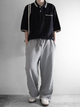 「REPRODUCTION OF FOUND（リプロダクションオブファウンド）のREPRODUCTION OF FOUND (リプロダクション オブ ファウンド) / GERMAN MILITARY TRAINER ジャーマントレーナー 1700L レザースニーカー（スニーカー、ホワイト系）」を使った、hopeさん（メンズ・168cm）の春コーディネート