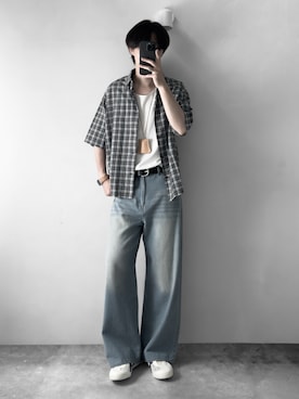 「Onitsuka Tiger（オニツカタイガー）のアイテム」を使った、hopeさん（メンズ・168cm）の夏コーディネート