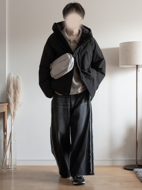 【RUUBON】melange half zip knit / メランジハーフジップニット