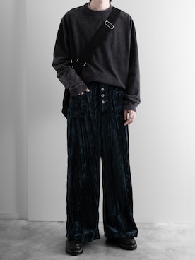 「スラックス」｜「アイテム（その他シューズ）」を使った、hopeさん（メンズ・168cm）の秋コーディネート