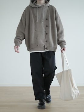 「RUUBON（ルーボン）のアイテム（パーカー）」を使った、hopeさん（メンズ・168cm）の冬コーディネート