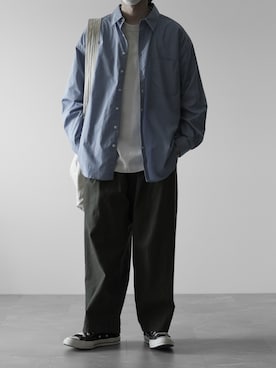 「RUUBON（ルーボン）のアイテム（トートバッグ）」を使った、hopeさん（メンズ・168cm）の春コーディネート