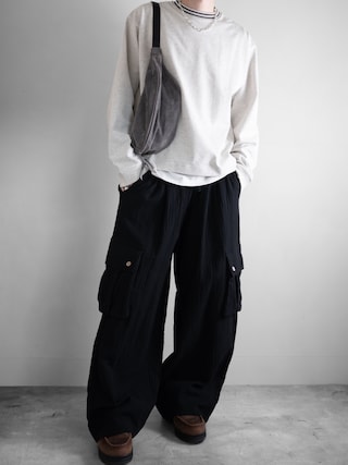 「Timberland(ティンバーランド)のメンズ ヘリテージ GTX モックトゥ ミッド - ブラウン(ブーツ)」を使った、hopeさん(メンズ・168cm)の秋コーディネート