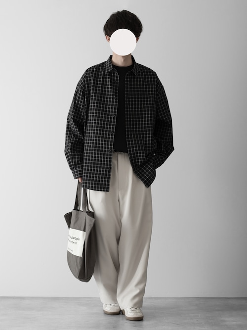 【RUUBON】TC check regular shirt / TC チェック柄 レギュラーシャツ